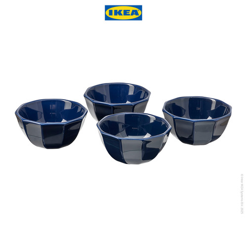 [EZO.0501846] IKEA STRIMMIG Mangkuk Saji Biru 15cm Isi 4pcs