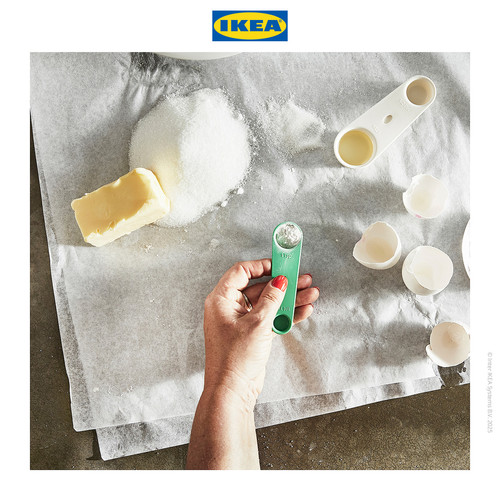 [EZO.0501858] IKEA UPPFYLLD Sendok Takar / Cangkir Ukur Putih/Hijau Set Isi 2pcs