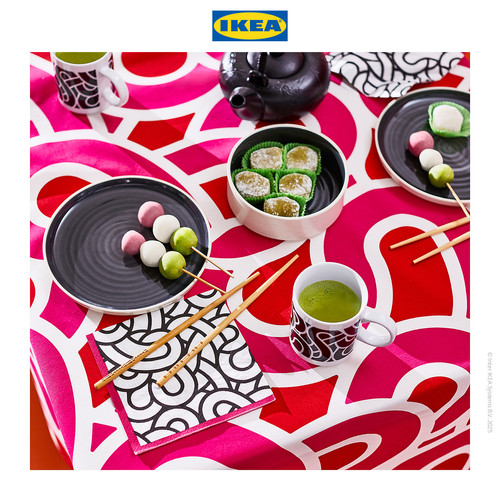 [EZO.0501859] IKEA SOTRONN Tissue / Serbet Kertas Berpola Hitam Merah Muda 33x33cm Isi 30pcs