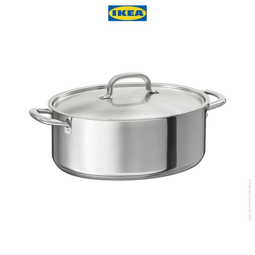 [EZO.0501861] IKEA 365+ Panci Kaserol Dengan Penutup Stainless Steel 7L