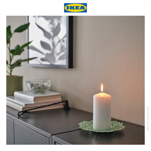 [EZO.0501863] IKEA SILKESTRAD Piring Tempat Lilin Hijau Muda 18cm
