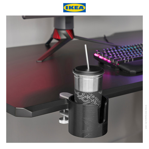 [EZO.0501864] IKEA LANESPELARE Mug Dengan Tutup dan Sedotan