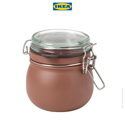 [EZO.0501873] IKEA KORKEN Stoples Kaca Dengan Penutup 0.5L Cokelat